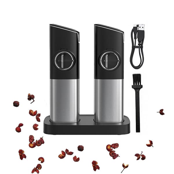 Laddningsbart Elektriskt Salt- och Pepparkvarnset, 2-pack
