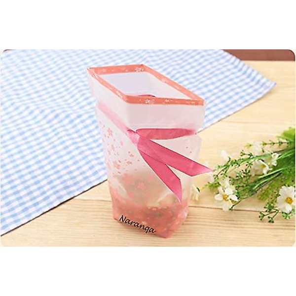 50 stk. Rosa Godteposer Party Gaveposer Dessertposer Kageposer Slikposer Madopbevaringsposer Med