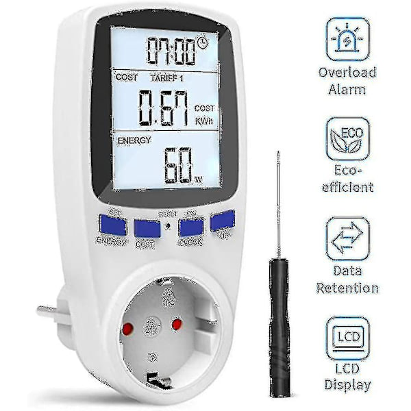 Energiankulutusmittari Digitaalinen Sähkömittari LCD-näyttö