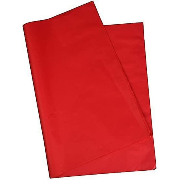 50 ark julepapir Rød gaveinnpakning 50x35cm