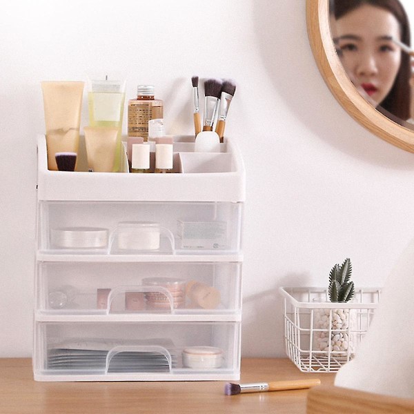 Makeup Organizer Plast Kosmetisk Oppbevaringsboks Container