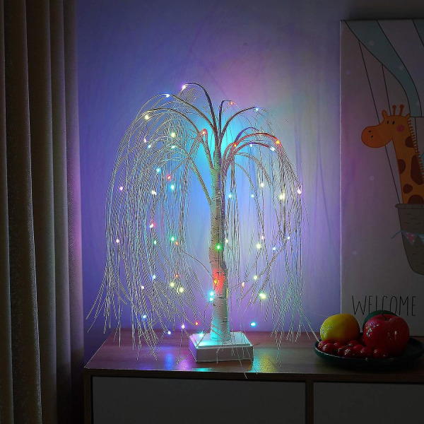 Gråtande Pilträd Ljus 60 LED Färgväxlande Utomhus Dekoration
