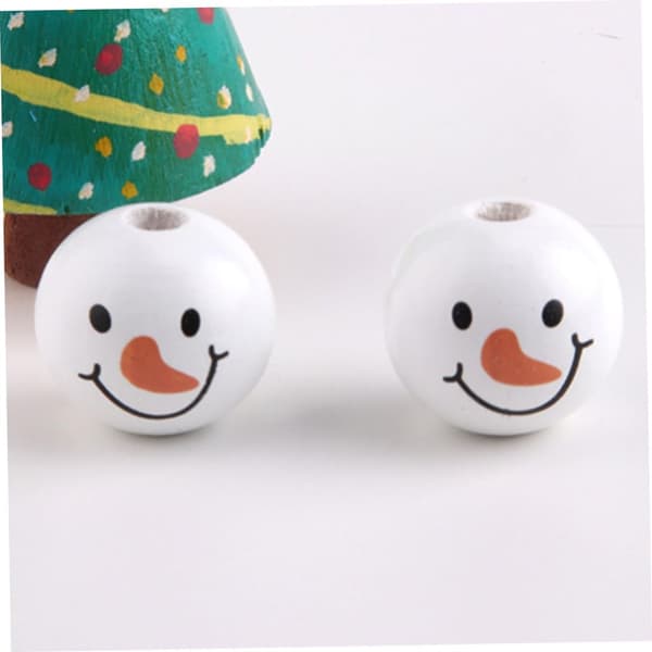 Snømannpynt Juleperler DIY Snømannformede Glitterperler