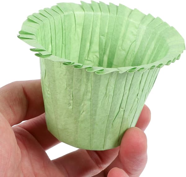 50 st muffinsformar muffinsformar pappersbakformar grön enkel design