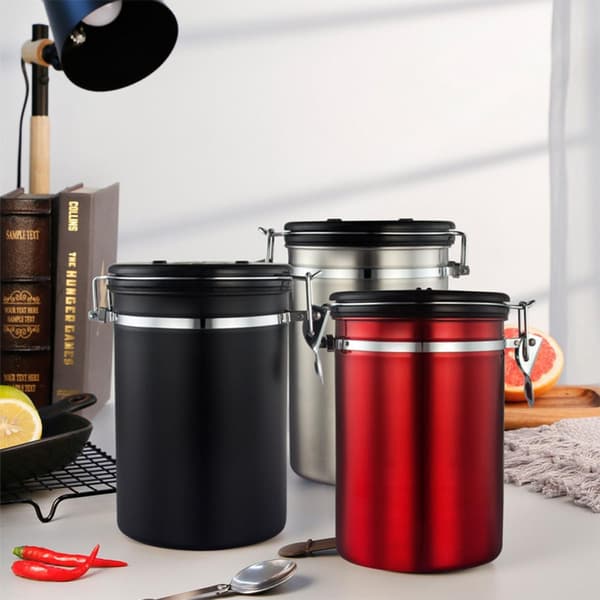 1500 ml forseglingstank i rustfritt stål Kaffebønner Oppbevaringstank Matlagringsflaske