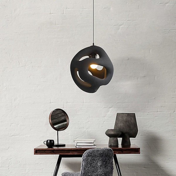 LED Pendellampe Nordisk Retro Sort Hvid Wabi-sabi Lampe