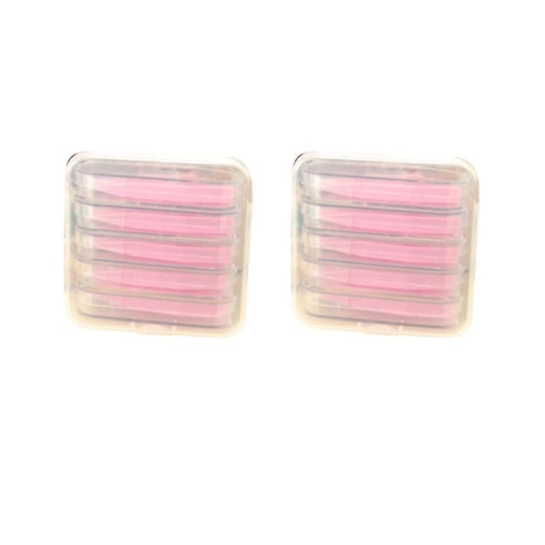 2 æsker med farverige linsepincet-linseindføringslinseclips (pink)