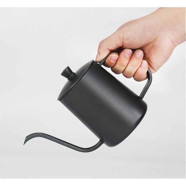 350ml Kaffe- og Tekande i Rustfrit Stål med Svanehals - Drypkande