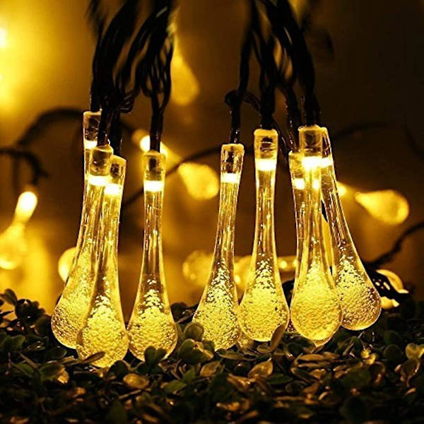 6,5 Meter 30 LED Solcelled Udendørs LED-Lysstreng 8 Tilstande Dekorative Til Have Terrasse Hjem