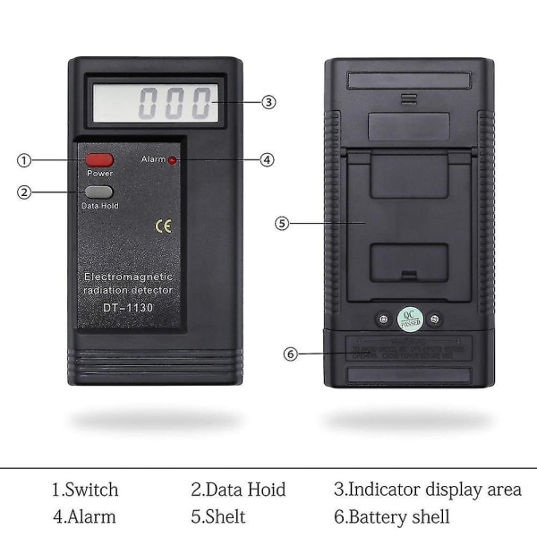 DT-1130 Handhållen Digital EMF Strålningsdetektor