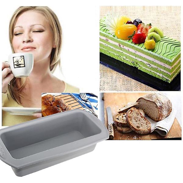 Silikonbrödform, Icke-klibbig Silikonbakform, Lätt att Lösgöra och Bakform för Hemgjorda Kakor, Bröd, Köttfärslimpa och Quiche