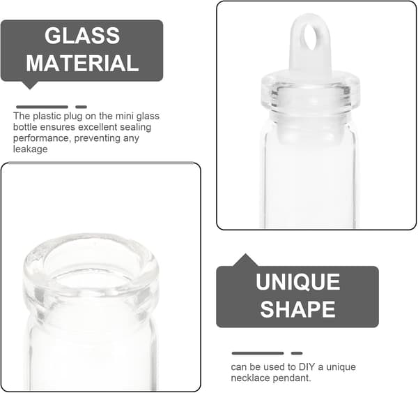 Mini glasönskeflaskor Små glasflaskor 10 st med korkar, små förseglingsflaskor