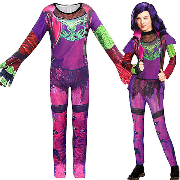 Descendants 3 Audrey Mal Roll Play Bodysuit Barnkläder för Flickor Jumpsuit Fancy Up Kostym 9 - 10 Years