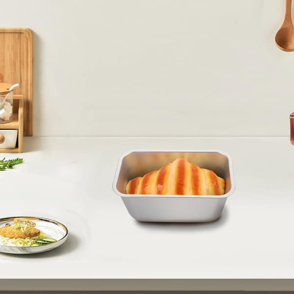 2 st rektangulära kakformar i aluminiumlegering för julmuffins och brödbakning