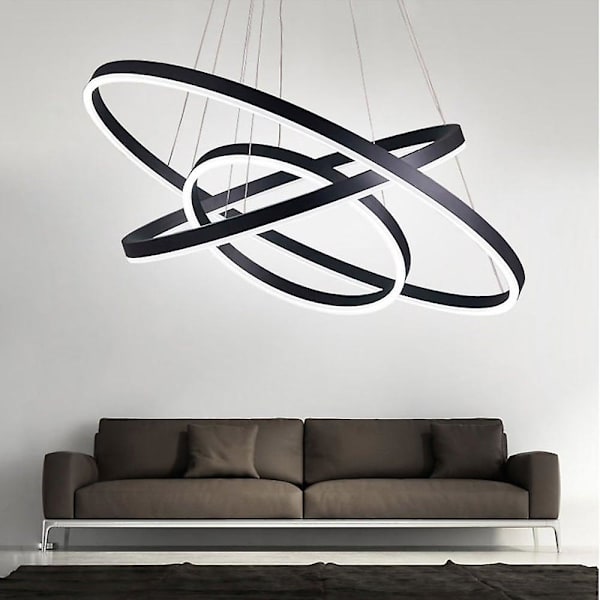 LED-riipusvalaisin 3-valoa 40 cm rengaspyöreä muotoilu