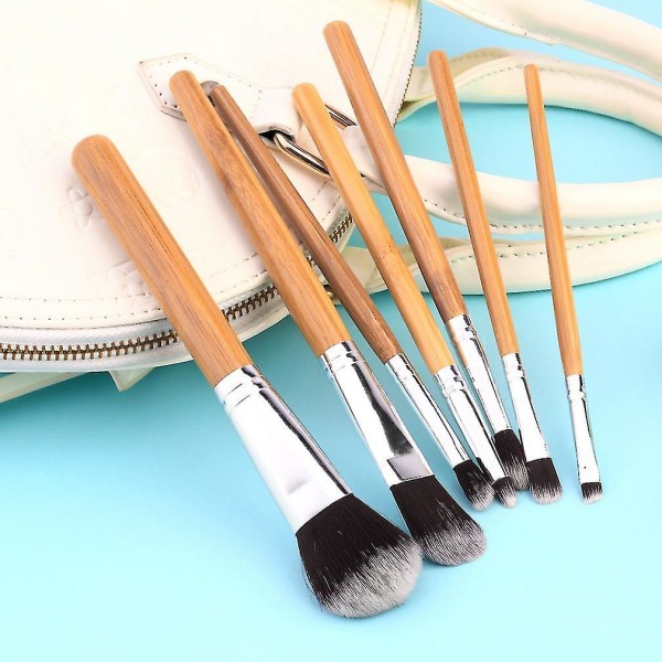 11 st Bamboo Handle Foundation Blending Makeup Borstar Set