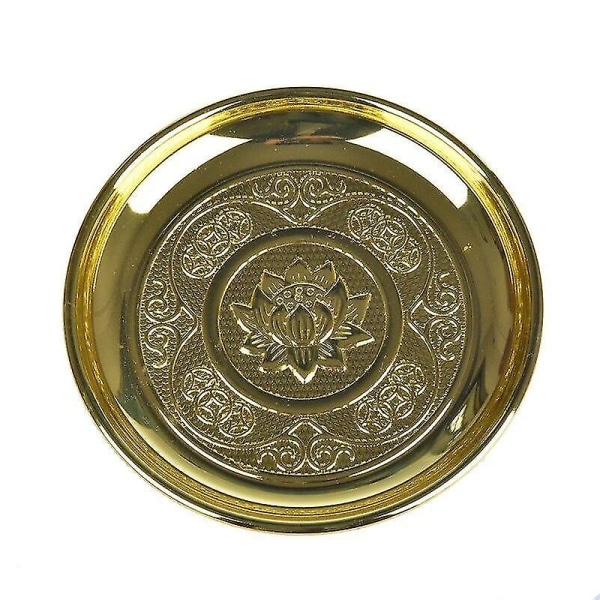Elegant Lotus Frugtbakke i Guld Legering Dekorativ 7 tommer
