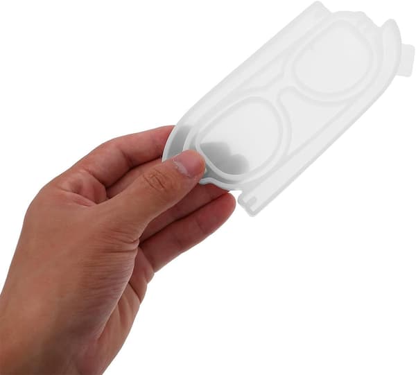 Silikonbrilleform for DIY epoksystøping, hvit brilleborddekor silikonform