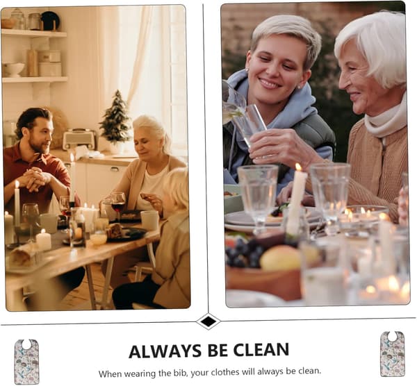 Vanntett smekke for voksne for eldre og omsorgspersoner laget av solid polyester