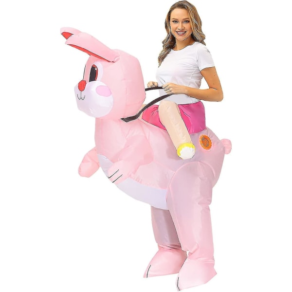Oppustelig kanin ride kostume længde dragt Festlig oppustelig legetøj oppustelig C