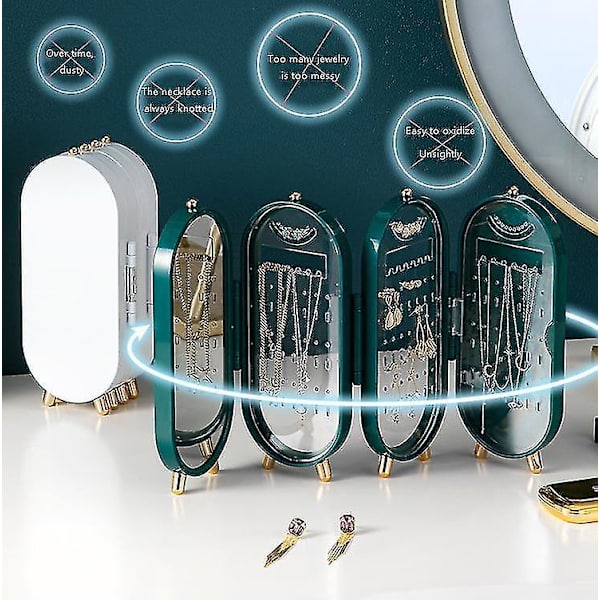 Ørepyntdisplay, Kosmetikkoppbevaringsboks, Foldbar Organizer