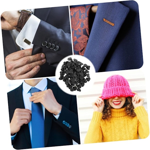 DIY Essential 100 st Hjärtformade Broschhållare Verktygsfritt Lås för Märken Smycken