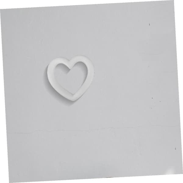 4 stk hjerteformede blomsterskumhjerter for håndverk Valentinsdag bryllupsdekorasjon formet kransform