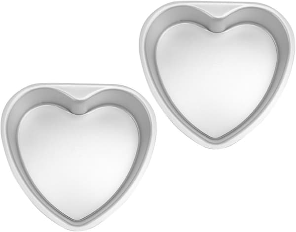 2 stk Hjertekakeform Hjerteformet Kakeform 8,5x3 tommer Glatt overflate i aluminiumslegering