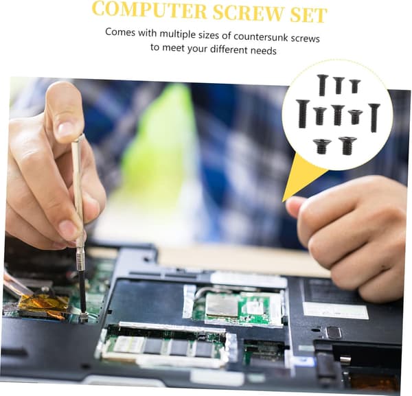 2 sæt forsænkede skruer til bærbar computer fladhovedskruer til computersamling og reparation