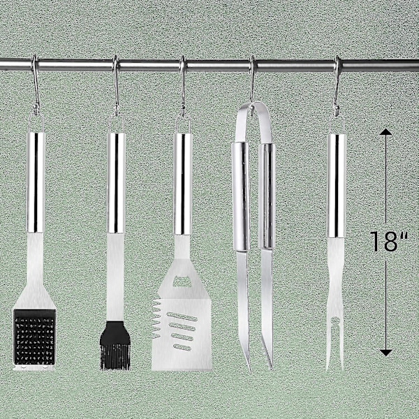BBQ-tarvikesarja 2-in-1 kantolaukulla ja säilytysesiliinalla