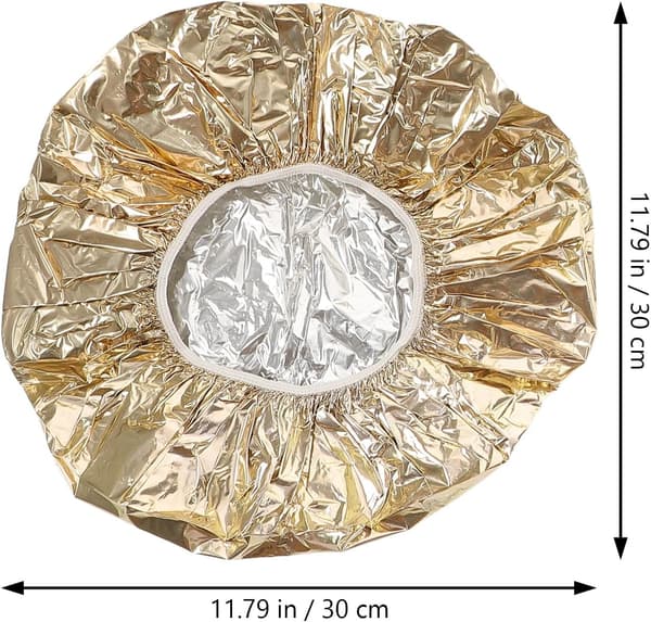 Hårfärgningsmössor för djupkonditionering 4-pack elastiska folievärmemössor i aluminium