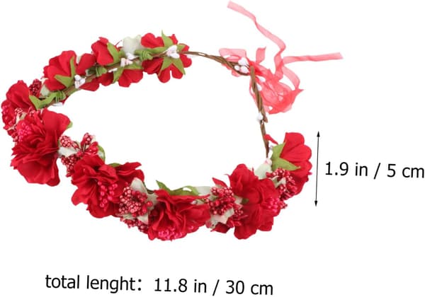Girlandehodeplagg for kvinner Bryllupsbrudehodeplagg Blomsterhodeplagg