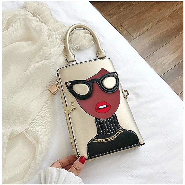 Nyhed Personlig Kvinders 3D Dame Designer Læder Top Håndtag Satchel Håndtasker Tote Pung