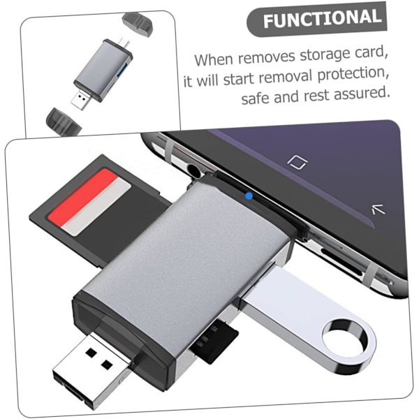 USB till läsare adapter Micro kortläsare Mångsidig kortläsare för dator USB c kortadapter Portabel