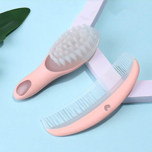 Kamset Ecovänlig Massagehårborste Badborste För Nyfödda Och Småbarn (rosa) 2st