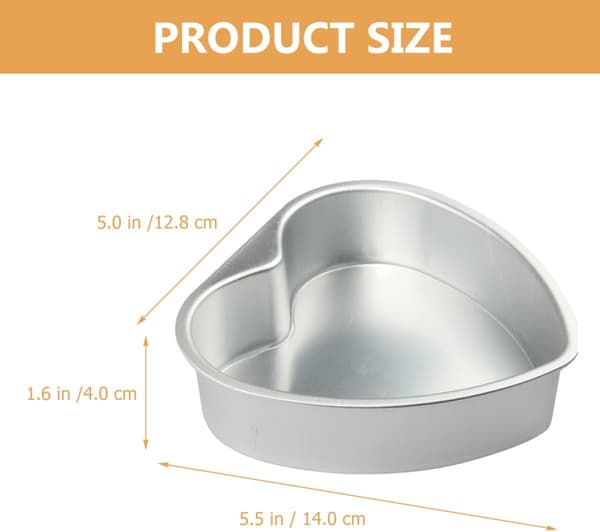 Husholdningsbakeform Avtakbar bakeform Hjerteformet kakeform Aluminiumslegering Mikrobølgeovnsikker Enkel