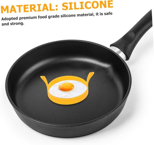 8 stk silikon eggeringer, non-stick stekte eggformer, omelettringer