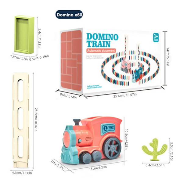 Helt Ny 2023 Oppgradert Elektrisk Tog Dominosett For Barn Automatisk Domino Tog Leke