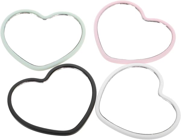 Hjerteformet Kompaktspejlsæt 4 stk. Mini Håndholdte Makeupspejle Bærbare Små