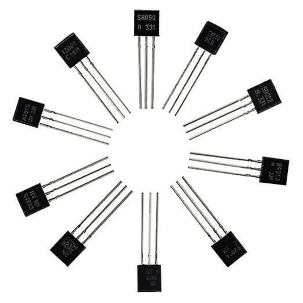 10 verdier 200 stk Npn Pnp Transistor TO-92 sortimentsett