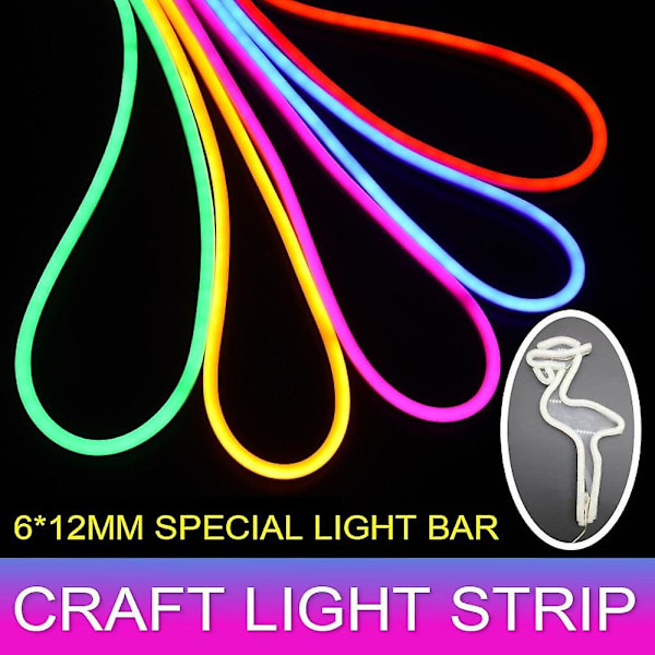 4m Neon Strip Lys 360 LED'er 2835 SMD 6mm Varmt Hvidt Rød