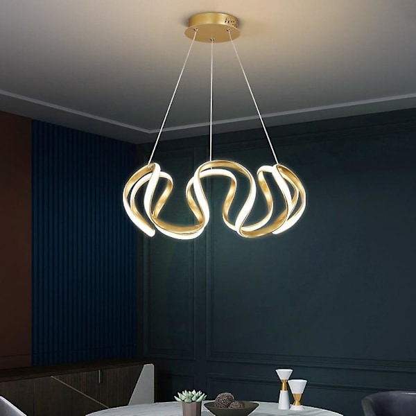 Led Pendellampe Loft 58cm Rustfrit Stål Lysekrone Metal