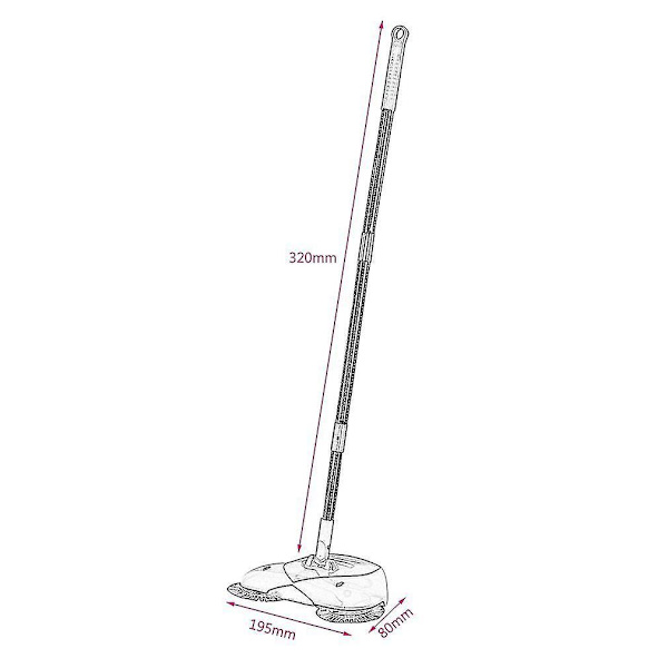 Spin Hand Push Broom Justerbar Sopa Utrustning Hem