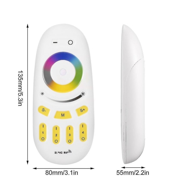 2,4 GHz langaton 4-vyöhykkeinen WiFi RGBW kaukosäädin LED-valolle