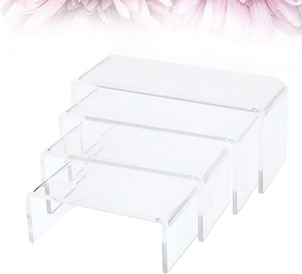 4st U-formad akryl displayställ Transparent skrivbordsorganisatör