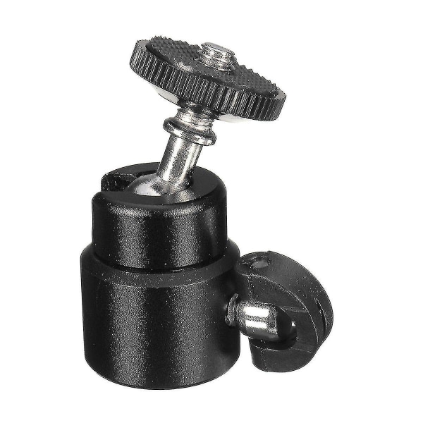 Metall Mini Ball Head Blixtfäste Hållare Skruv för kamerastativ Hot Shoe (1 stycke, svart)