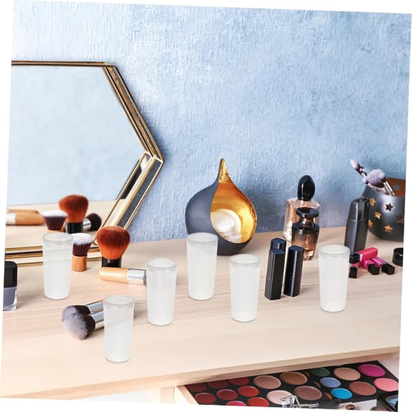 10 stk. Makeupbørstebeskyttere, runde, af plast
