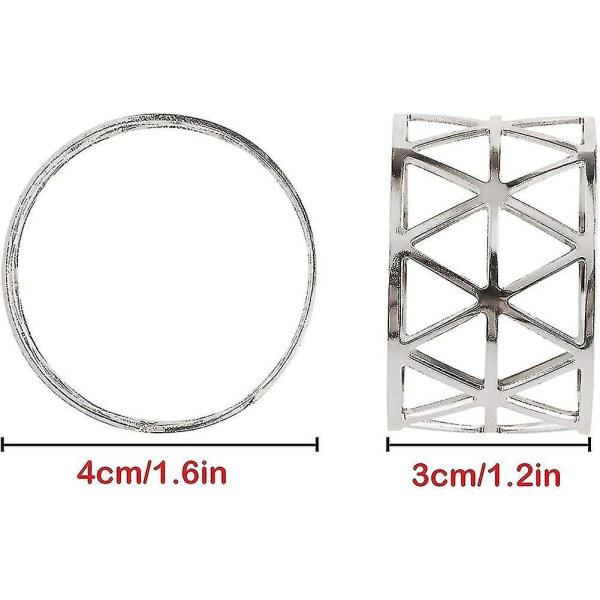 Serviettringar Serviettringar Servietthållarringar Metallspännen För Bord 6pcssliver)