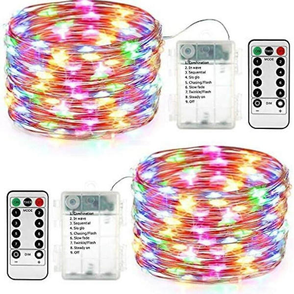 LED-ljusslingor 5m 50 LED Vattentäta 8 lägen Fjärrkontroll
