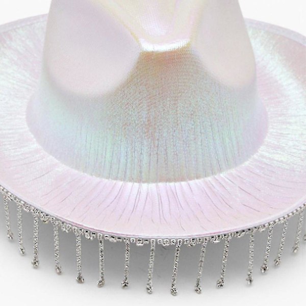 Tassel Cowboyhat med Rhinestones - Tassel Hat til Brudeshower